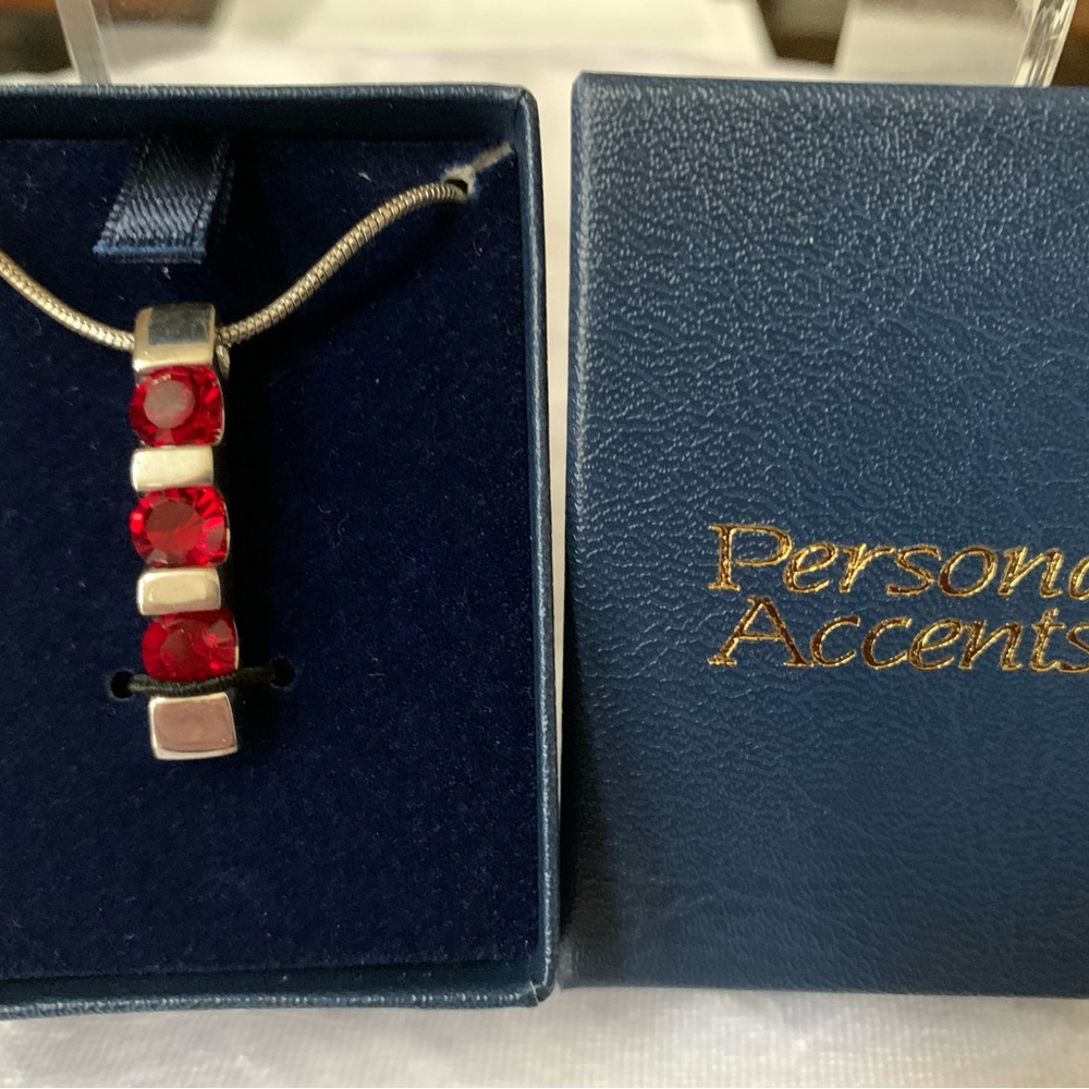 Personal Accent Triple Stone Necklace